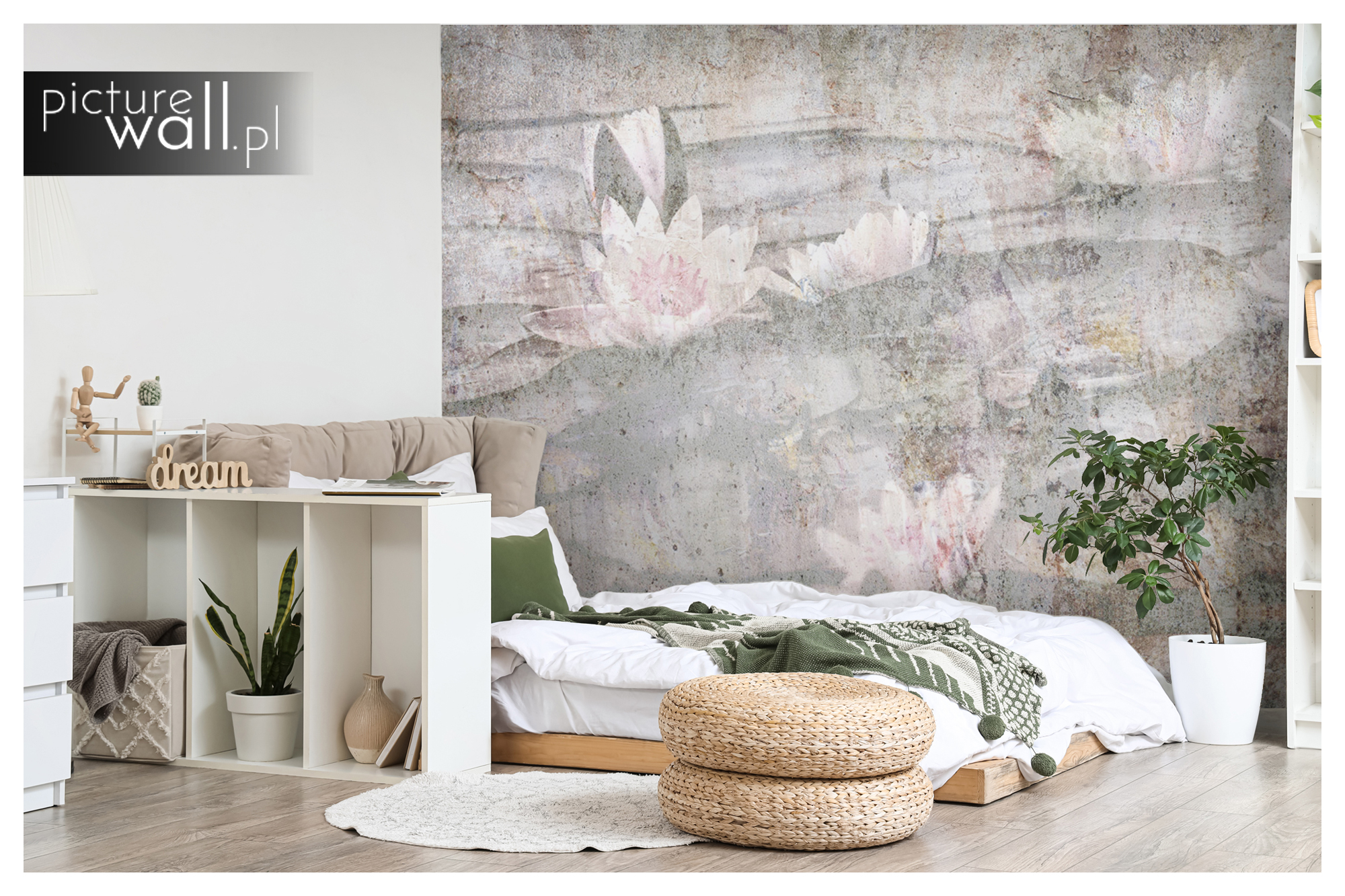 Fototapeta jasne lilie wodne